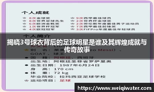 揭晓3号球衣背后的足球明星是谁及其辉煌成就与传奇故事